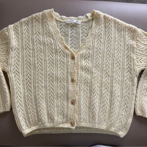 Altar'd State Cream Button-Up Cardigan, NWOT, size XS